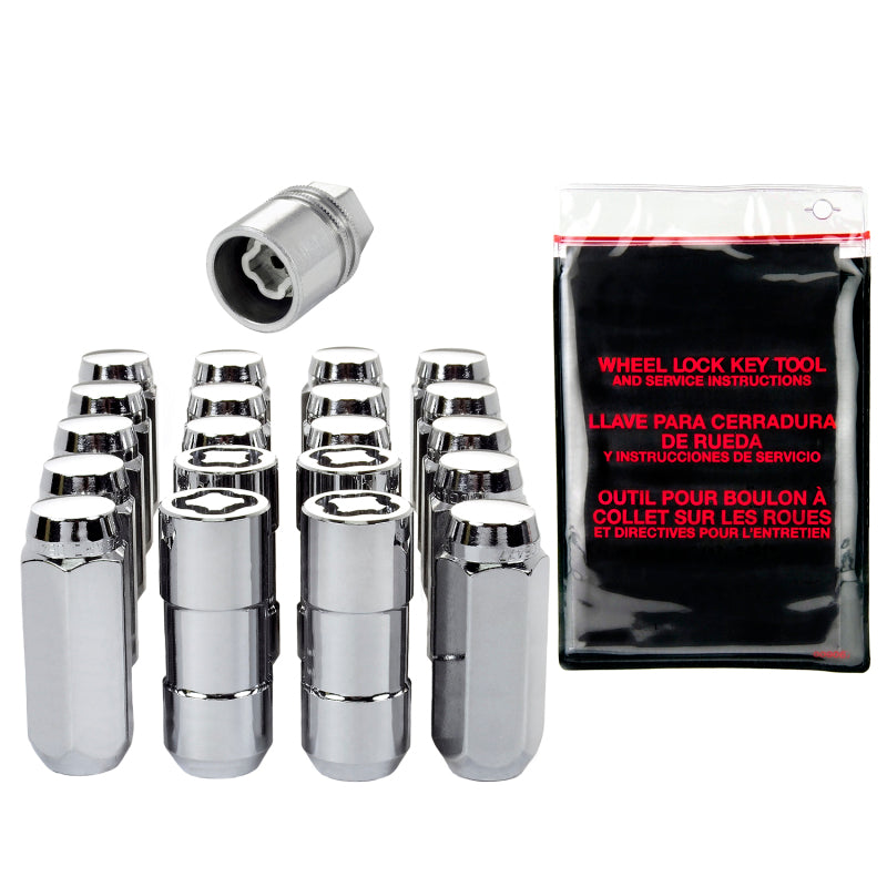 McGard 5 Lug Hex Install Kit w/Locks (Cone Seat Nut) M14X2.0 / 13/16 Hex / 2.25in. Length - Chrome 84505 84505 Photo - Primary