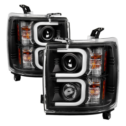 Spyder Chevy Silverado 2014-16 2500 HD Projector Headlights Light Bar DRL Blk PRO-YD-CSHD14-LBDRL-BK 5081032 5081032 Photo - Primary