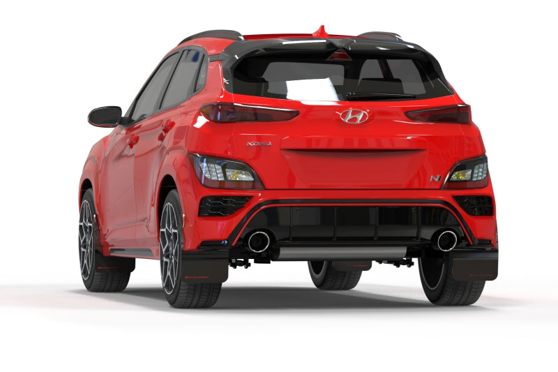 Rally Armor 2022 Hyundai Kona N Black UR Mud Flap w/ White Logo MF83-UR-BLK-WH MF83-UR-BLK-WH User 1