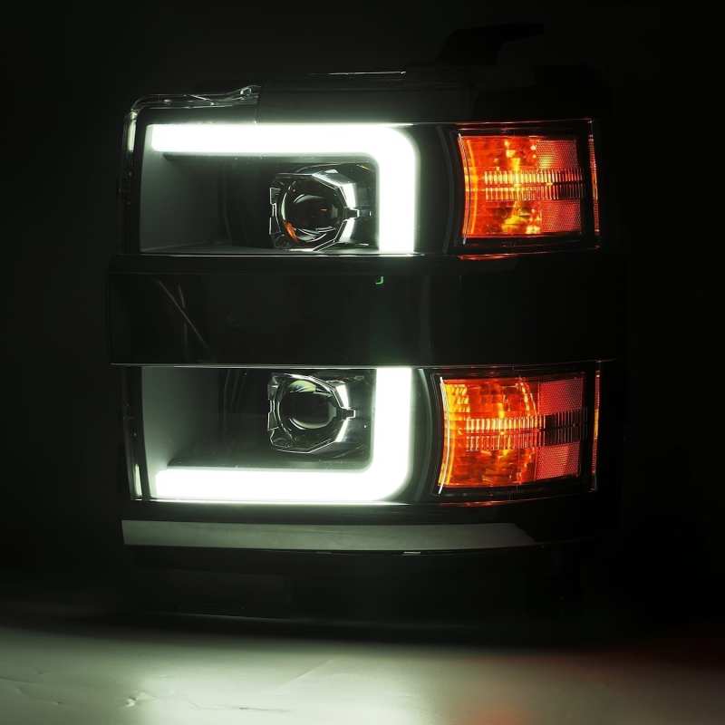 AlphaRex 15-19 Chevy Silverado 2500HD PRO-Series Headlight Plank Chrome w/Activ Light/Seq Signal/DRL 880225 880225 User 2