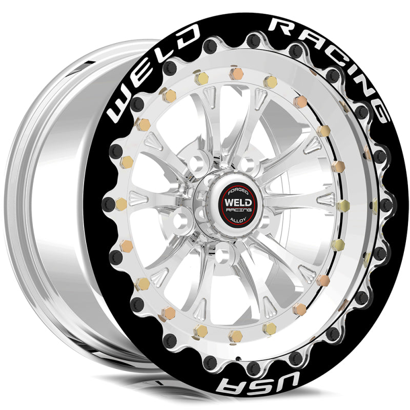 Weld Vitesse 15x10 / 5x120mm BP / 7.5in. BS Polished Wheel - Black Single Beadlock MT 794P510264F 794P510264F User 1