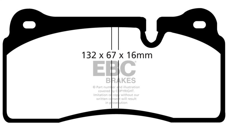 EBC 08-17 Audi R8 4.2L/5.2L Yellowstuff Rear Brake Pads DP41127R DP41127R Photo - Primary