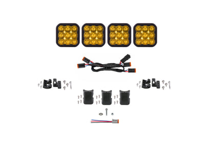 Diode Dynamics SS5 Sport Universal CrossLink 4-Pod Lightbar - Yellow Driving DD7207 DD7207 Photo - Primary