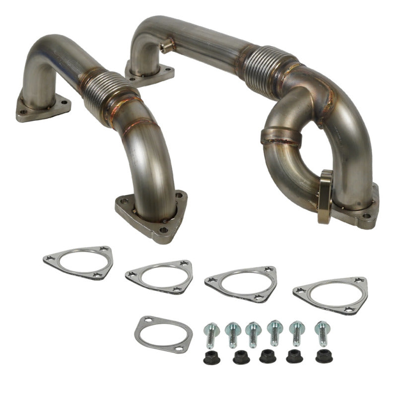 BD Diesel 08-10 Ford F-250/F-350/F-450/F-550 Powerstroke 6.4L Up Pipes Kit w/Manifold Set 1041484 1041484 Photo - out of package