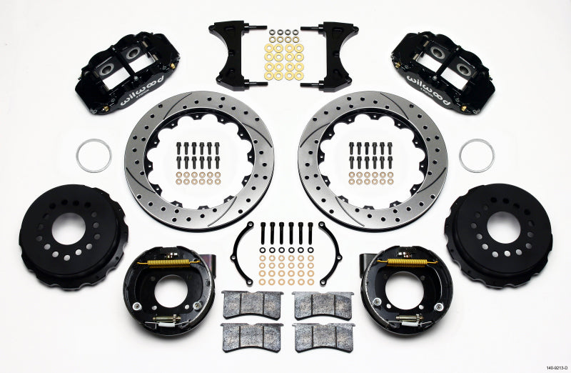 Wilwood Narrow Superlite 4R Rear P-Brk Kit 12.88in Drilled Chevy 12 Bolt w/ C-Clips 140-9213-D 140-9213-D Photo - Primary