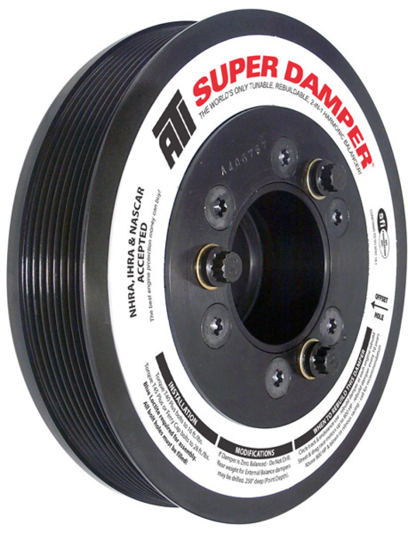 ATI Damper - 7.45in - Steel - 8 Grv - Ford 7.3 - Powerstroke - 99-03 - Ext Bal - 3 Ring - Diesel ATI918889 ATI918889 Photo - Primary