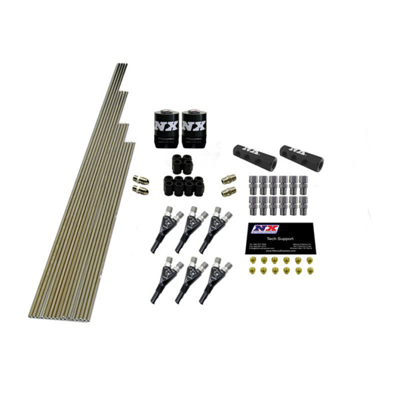 Nitrous Express 6-Cyl Shark Plumb Kit W/2 Solenoids & 150Hp Jets, Incl Hardware 13391 Photo - Primary