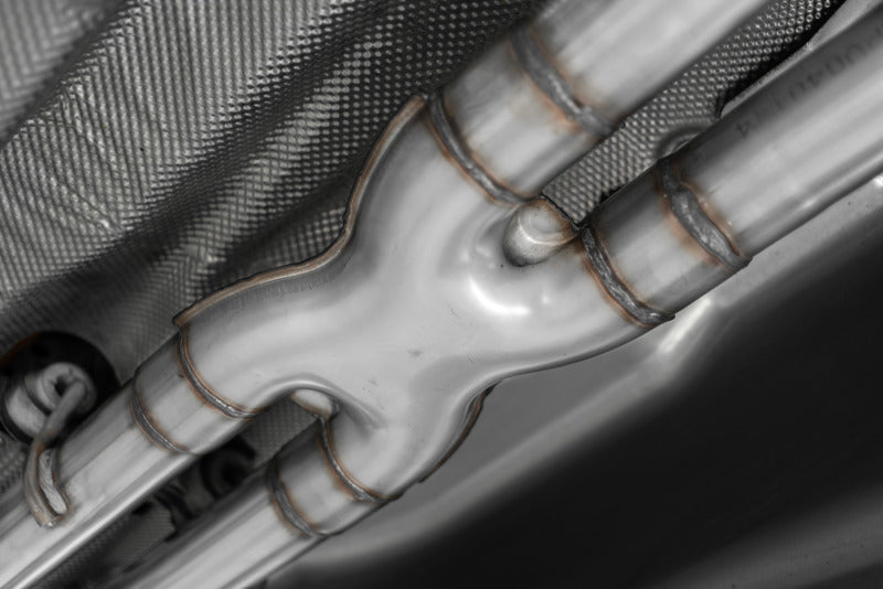 MBRP 20-21 Ford Explorer ST 3.0L Ecoboost SS 2.5in Dual Rear Exit w/ Carbon Fiber Quad Tips - T304 S52053CF S52053CF Photo - Close Up