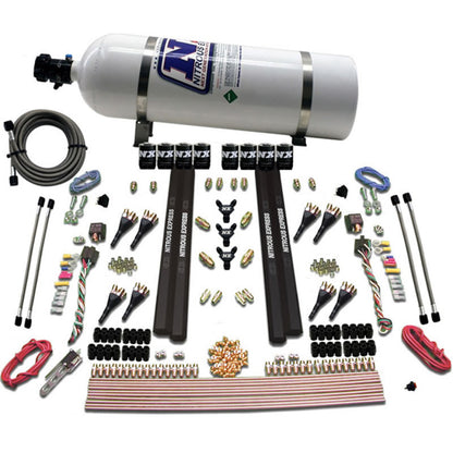 Nitrous Express SX2 Dual Stage 8 Solenoid /Gasoline Nitrous Kit (200-1200HP) w/15lb Bottle 90009-15 90009-15 Photo - Primary