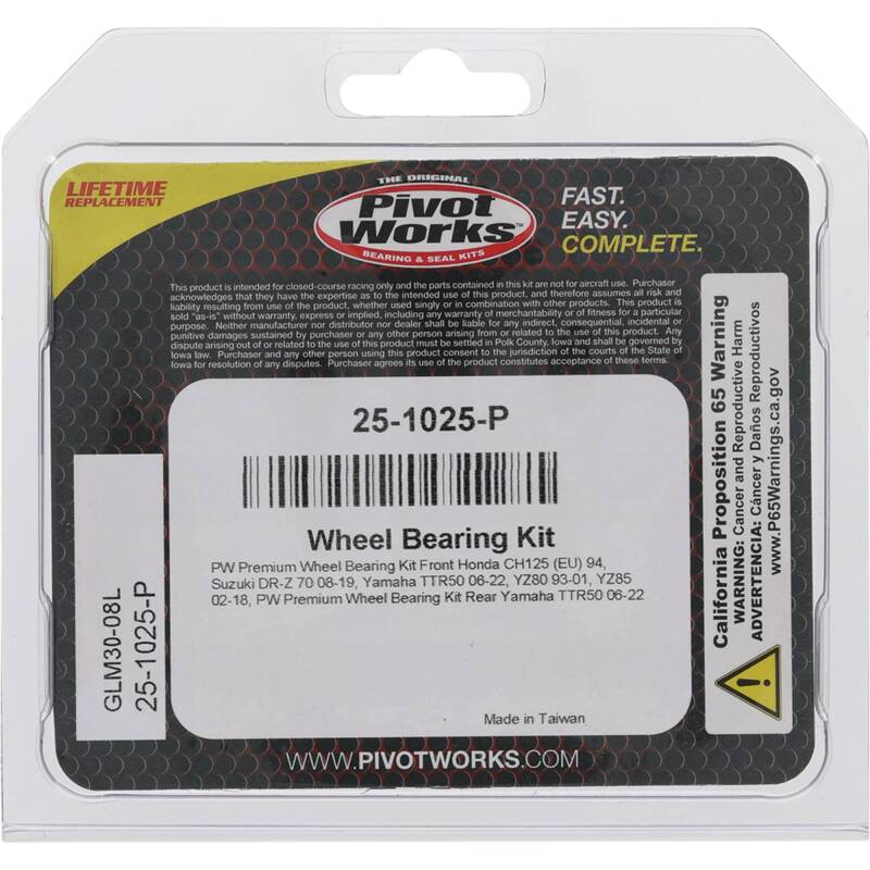 Pivot Works Pw Premium Wheel Bearing 25-1025-P 25-1025-P Photo - Primary