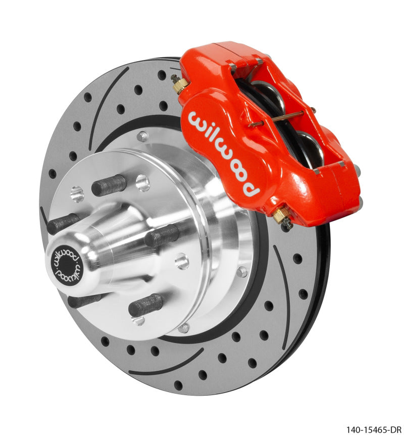 Wilwood Forged Dynalite Pro Series Front Brake Kit Red Caliper 11.00in SRP Drilled & Slotted Rotor 140-15465-DR 140-15465-DR User 1