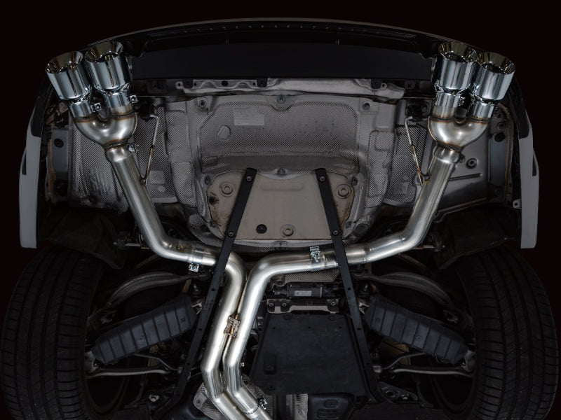 AWE Tuning 19-23 Audi C8 S6/S7 2.9T V6 AWD Track Edition Exhaust - Chrome Silver Tips 3020-42101 3020-42101 Photo - Mounted