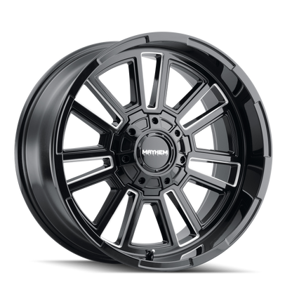 Mayhem 8115 Apollo 20x10 / 5x127 BP / -19mm Offset / 87.1mm Hub Black w/ Milled Spokes Wheel 8115-2152BM 8115-2152BM Photo - Primary