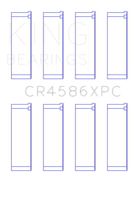 King Engine Bearings King Mitsubishi 4B11T (Size 0.5) Coated Performance Rod Bearing Set CR4586XPC0.5 CR4586XPC0.5 Photo - Primary