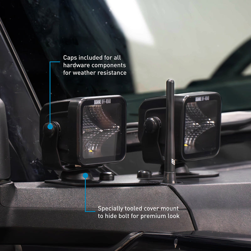 Borne Off-Road 21+ Bronco Light Pods 4pc Ditch 3x3 Spot Upfit BNLT-BR-21-DT4SU BNLT-BR-21-DT4SU Photo - Primary