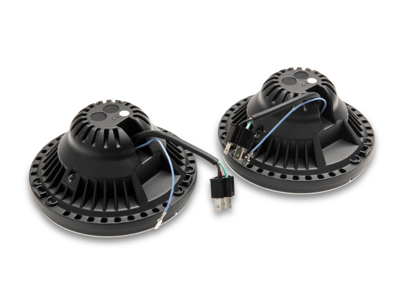 Raxiom 07-18 Jeep Wrangler JK Axial Series LED Headlights- Black Housing (Clear Lens) J132813 J132813 Photo - Close Up