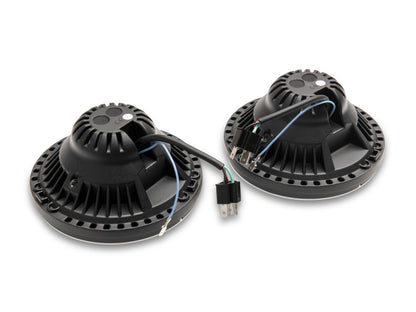Raxiom 07-18 Jeep Wrangler JK Axial Series LED Headlights- Black Housing (Clear Lens) J132813 J132813 Photo - Close Up