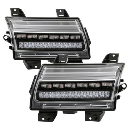 Spyder Jeep Wrangler 2018-2019 (Halogen Model Only) LED Front Bumper Lights - Seq. Signal - Black 5086785 5086785 Photo - Primary