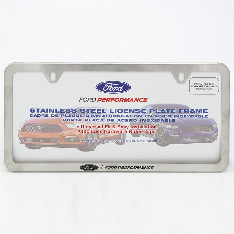 Ford Racing Slim License Plate Frame - Brushed Stainless Steel M-1828-SSC M-1828-SSC Photo - Primary