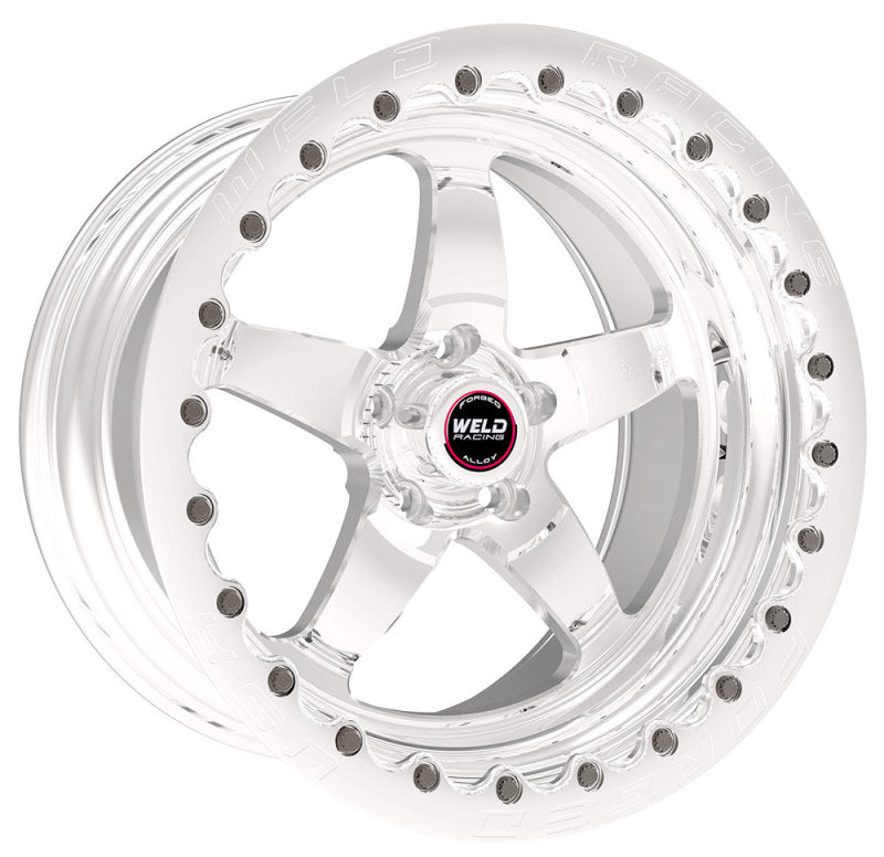 Weld S71 17x10 / 5x4.5 BP / 7.9in. BS Polished Wheel (Low Pad) - Polished Single Beadlock MT 71LP7100A80G 71LP7100A80G Photo - Primary