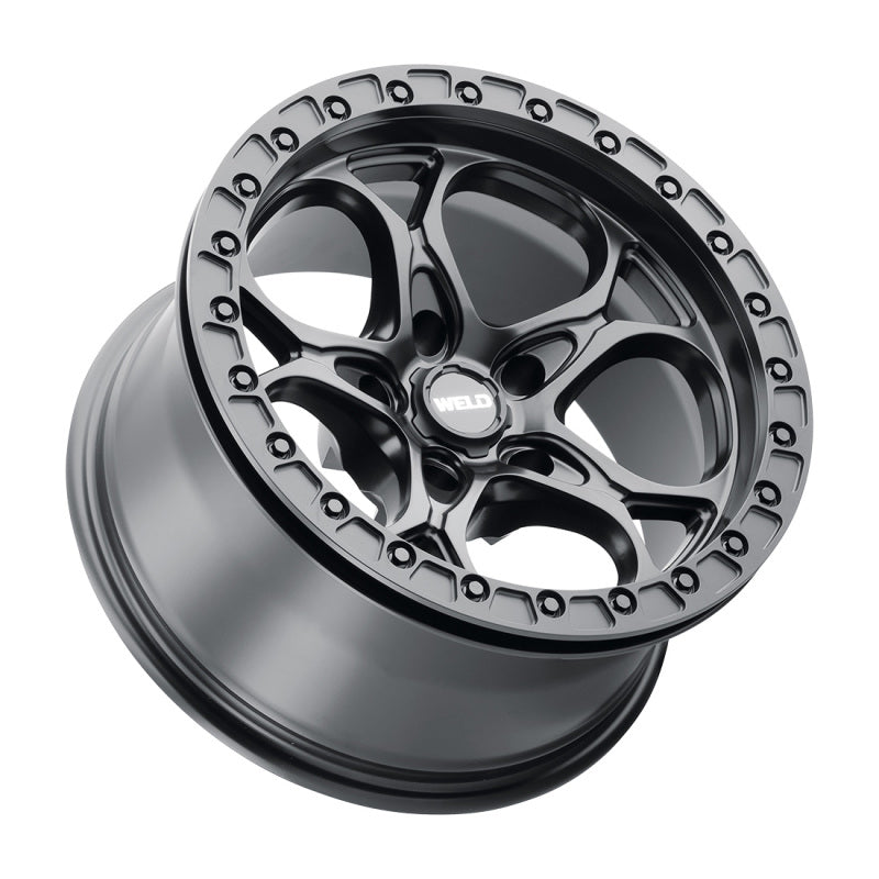 Weld Off-Road W901 17X10 Ledge Beadlock5 5X127 ET-25 BS4.50 Satin Black / Black Ring 71.5 W90170075450 W90170075450 Photo - Primary