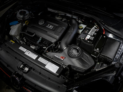 aFe Momentum GT Cold Air Intake System w/ Pro DRY S Media - 15-18 Volkswagen Golf R 50-70036D 50-70036D Photo - Mounted