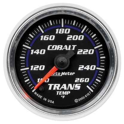 Autometer 2-1/16" Transmission Temperature, 100-260 °F, Stepper Motor, Cobalt 6157 Photo - Primary
