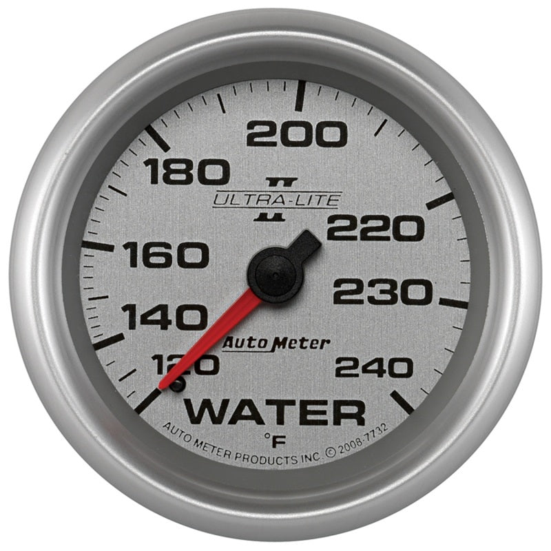 Autometer Gauge, Water Temp, 2 5/8", 120-240 Deg. F, Mechanical, Ultra-Lite II 7732 Photo - Primary
