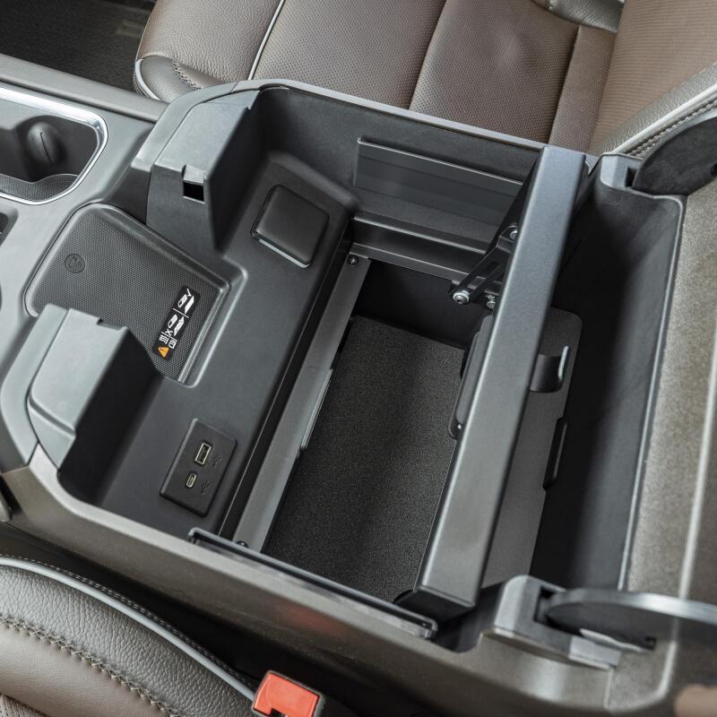 Tuffy Products Tuffy Console Safe W/ Keyed Lock For Chevrolet Silverado W/ Wireless Charging Pad Console 393-01 393-01 Photo - Close Up
