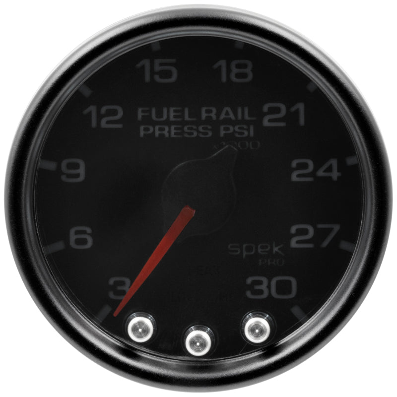 Autometer Spek-Pro Gauge Rail Press 2 1/16in 30Kpsi Stepper Motor W/Peak & Warn Blk/Smoke/Blk P32152 P32152 User 1