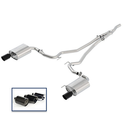 Ford Racing 18+ Mustang 2.3L EcoBoost Cat-Back Touring Exhaust System w/Black Chrome Tips M-5200-M4TBA M-5200-M4TBA Photo - Primary