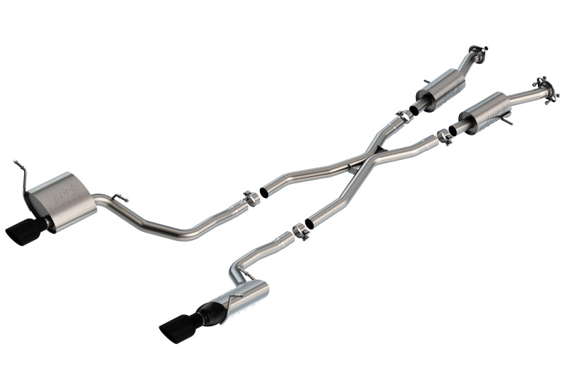 Borla 14-20 Jeep Grand Cherokee 3.6L V6 2/4WD 2.25in S-Type Cat-back - Black Chrome 140835BC 140835BC Photo - Primary