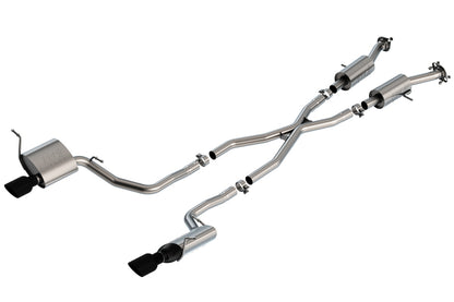 Borla 14-20 Jeep Grand Cherokee 3.6L V6 2/4WD 2.25in S-Type Cat-back - Black Chrome 140835BC 140835BC Photo - Primary