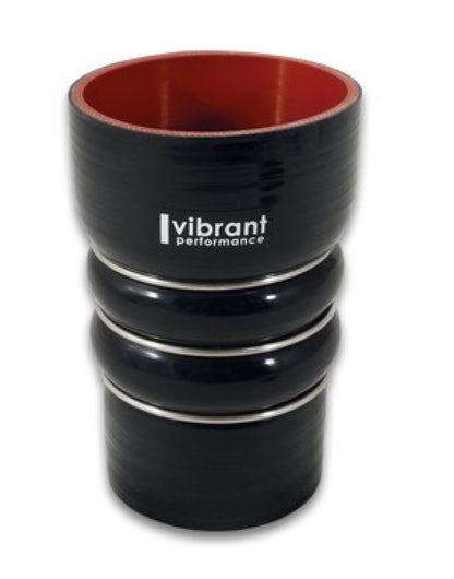 Vibrant Silicone Coupling 4 Ply Aramid CAC Transition Hose 3.25in x 3in Inlet/Outlet - Black 11864 11864 User 1