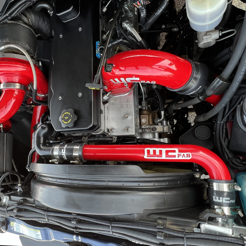 Wehrli 03-09 Dodge 5.9L/6.7L Cummins (Non-Twin CP3) Upper Coolant Pipe - WCFab Red WCF100678-RED WCF100678-RED User 4