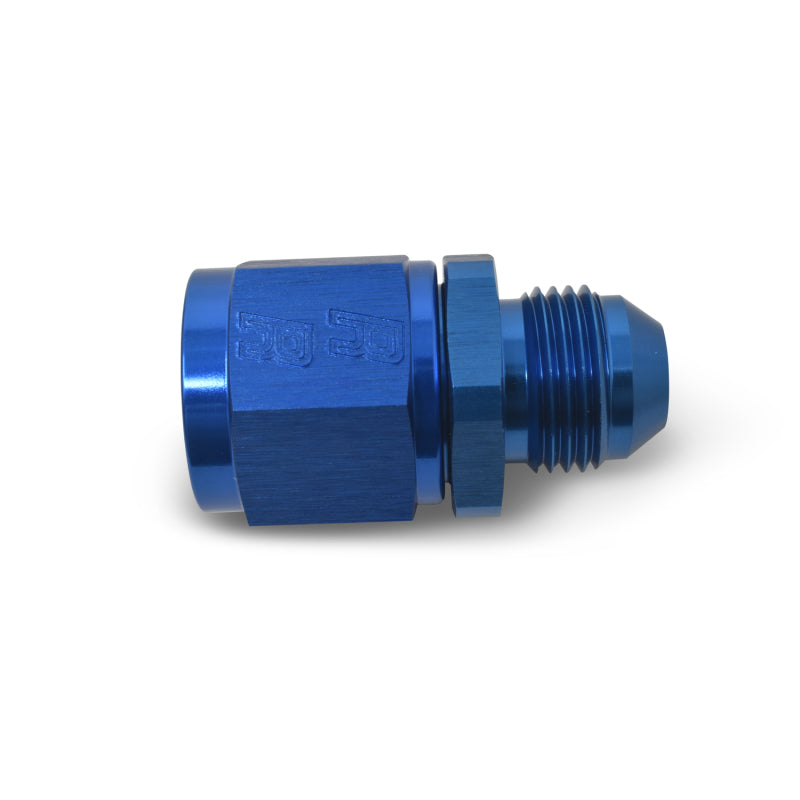 Russell -6 AN Female To -4 AN Male B-Nut Flare Reducer - Blue Finish 660000 Photo - out of package