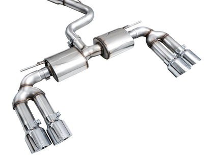 AWE Tuning AWE 22-24 Audi 8Y S3 Touring Edition Exhaust - Chrome Silver Tips 3015-42897 3015-42897 Photo - Mounted