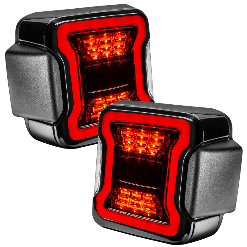 ORACLE Lighting Oracle Jeep Wrangler JL Black Series LED Tail Lights 5852-504 5852-504 Photo - Mounted