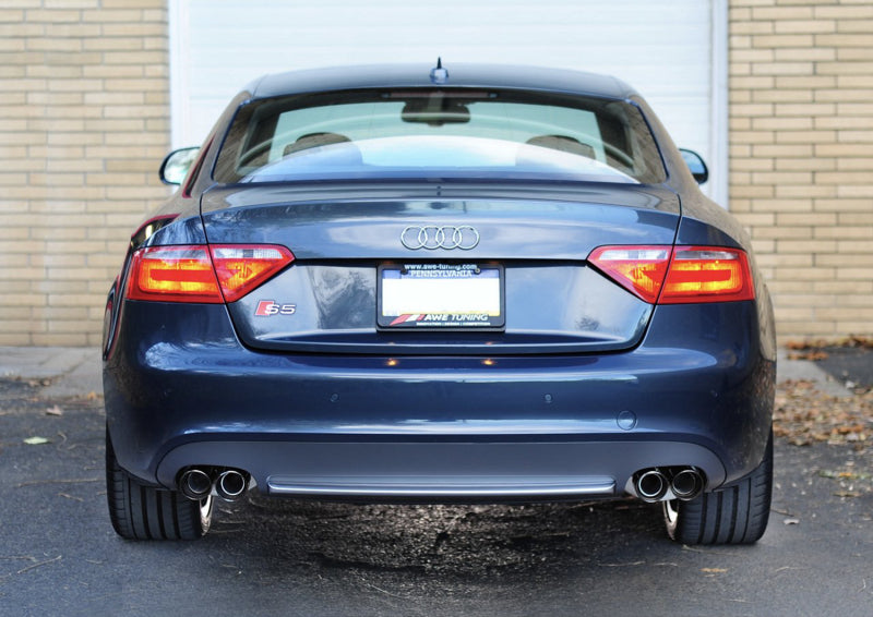 AWE Tuning Audi B8 S5 4.2L Touring Edition Exhaust System - Diamond Black Tips 3015-42026 3015-42026 Photo - Mounted