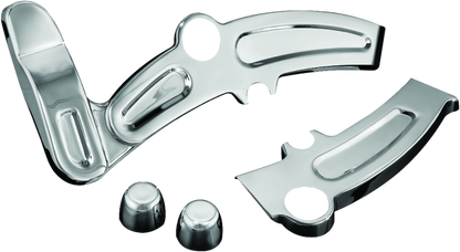 Kuryakyn Boomerang Frame Covers 08-17 Softails Chrome 7773 7773 Photo - Primary