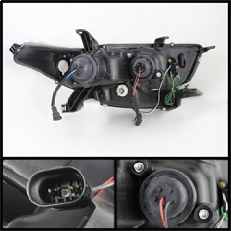 Spyder Toyota Highlander 11-13 Projector Headlights 3D DRL Blk PRO-YD-THLAN11-3DDRL-BK 5075055 5075055 Photo - Primary