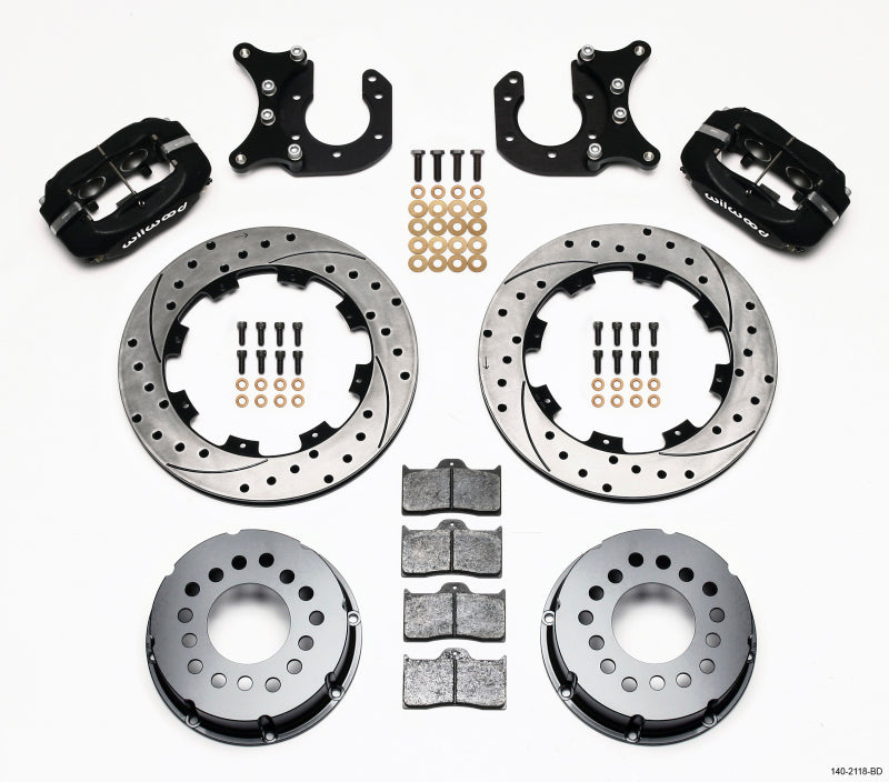 Wilwood FDL P/S Rear Kit, Drilled Rotor, New Big Ford 2.50" Offset 140-2118-BD Photo - Primary