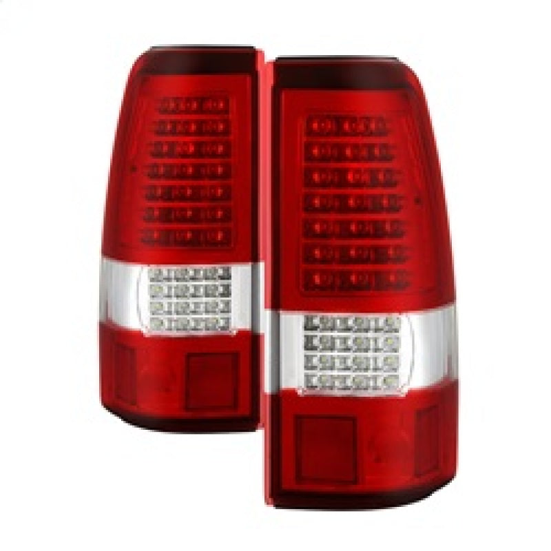 SPYDER xTune 03-06 Chevrolet Silverado 1500/2500HD LED Tail Lights - Red Clear (ALT-JH-CSIL03-CS-RC) 9037665 9037665 Photo - Primary