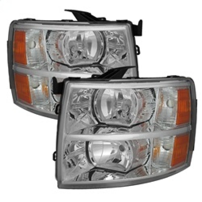 SPYDER Xtune Chevy Silverado 07-13 Crystal Headlights Chrome HD-JH-CS07-AM-C 5076984 5076984 Photo - Primary