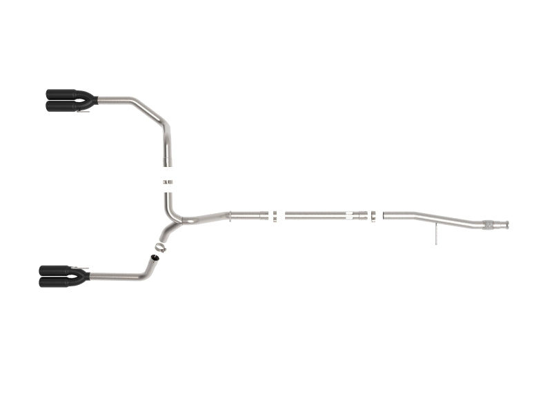 aFe Vulcan Series 3in 304SS DPF-Back 20-21 GM Trucks L6-3.0L (td) LM2 - Dual Black Tip 49-34130-B 49-34130-B Photo - Unmounted