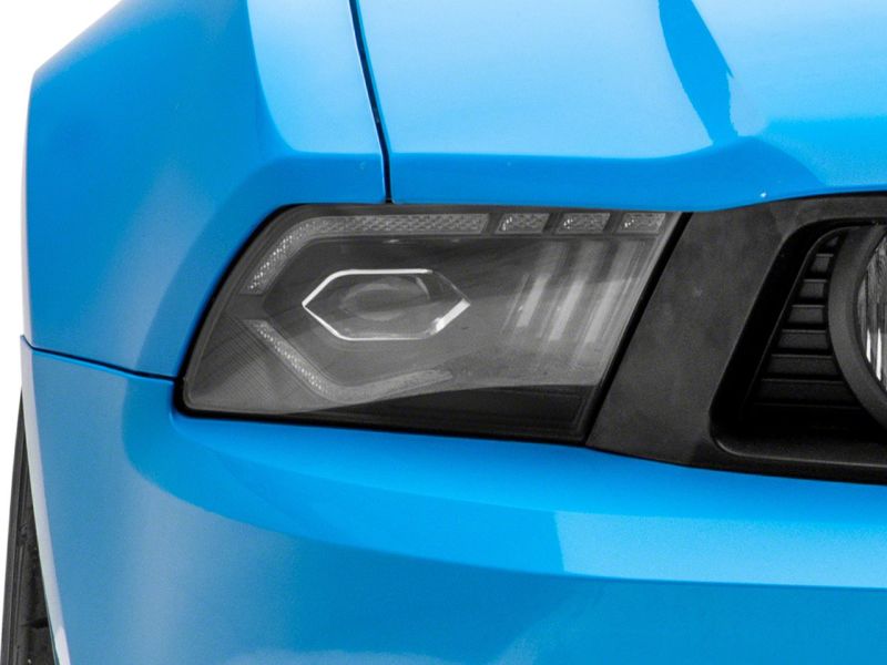 Raxiom 10-12 Ford Mustang w/ Factory Halogen LED Projector Headlights- Blk Housing (Clear Lens) 422461 422461 Photo - Close Up