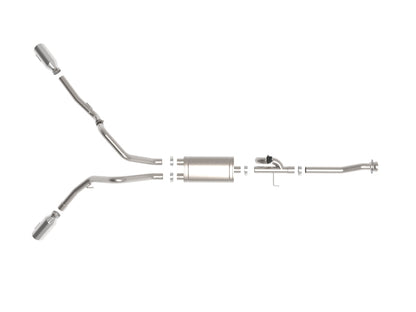 aFe Gemini XV 3in 304 SS Cat-Back Exhaust 2021 Ford F-150 V6 2.7L/3.5L (tt)/V8 5.0L w/ Polished Tips 49-33129-P 49-33129-P Photo - Unmounted