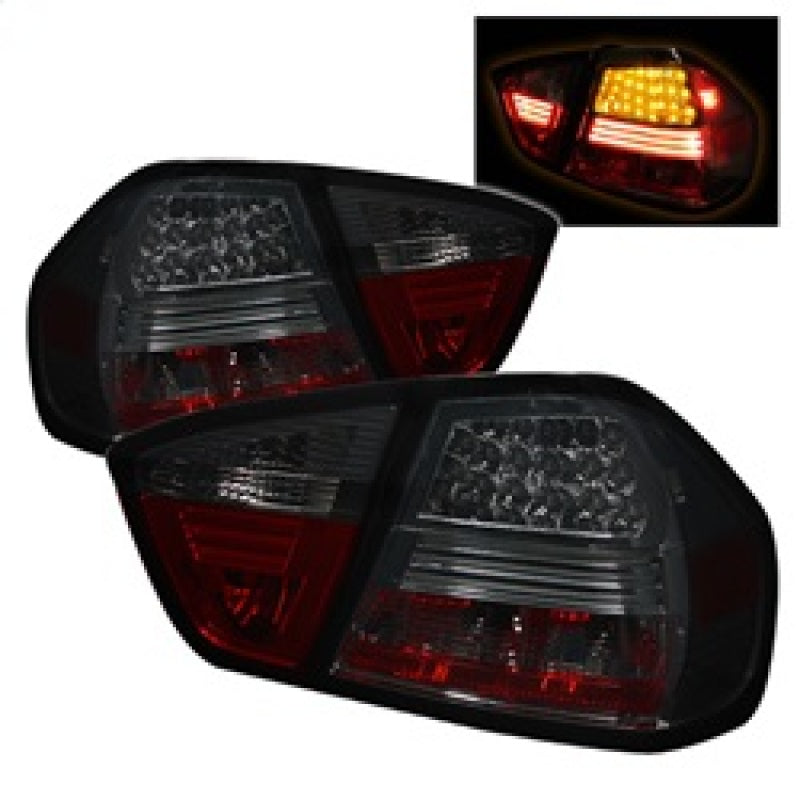 Spyder BMW E90 3-Series 06-08 4Dr LED Tail Lights Smoke ALT-YD-BE9006-LED-SM 5000927 5000927 Photo - Primary