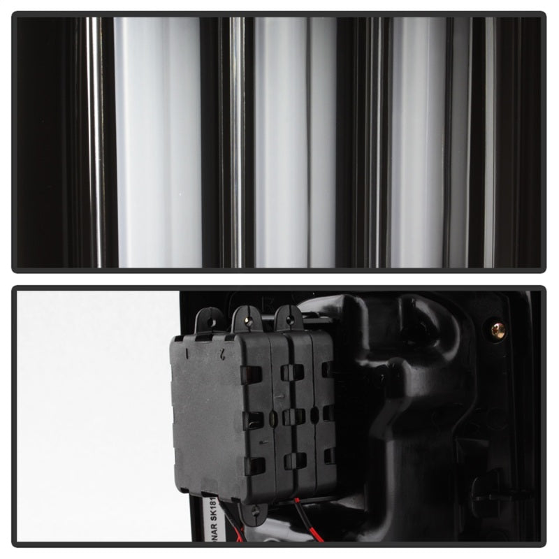 Spyder 07-16 Jeep Wrangler Version 2 Light Bar LED Tail Lights - Black (ALT-YD-JWA07V2-LBLED-BK) 5084774 5084774 Photo - Unmounted