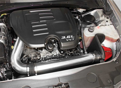 Spectre 11-17 Challenger/Charger 3.6L Air Intake Kit - Polished w/Red Filter 9028 9028 Photo - Mounted